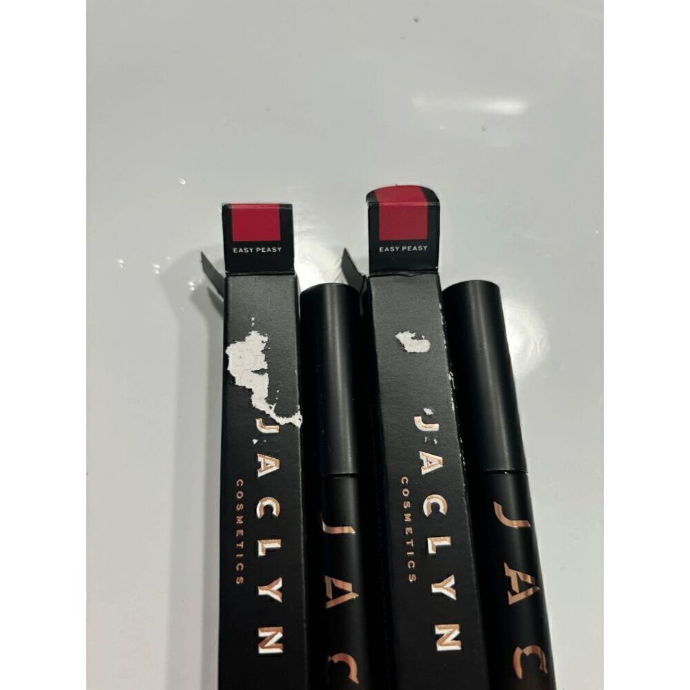 Jaclyn Cosmetics Poutspoken Liquid Lipstick in Easy Peasy Lot of 2 - Picture 2 of 3